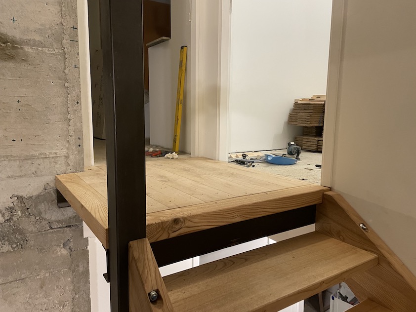Parquet palier et passerelle